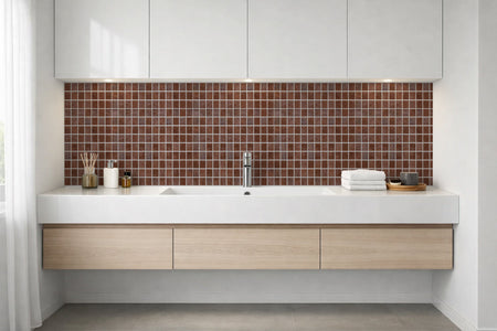 Waschbeckenrückwand Fliesenoptik