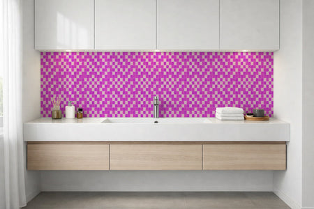 Waschbeckenrückwand Fliesenoptik