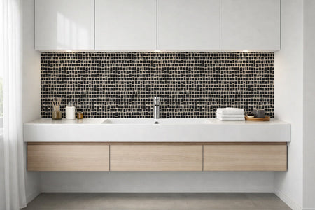 Waschbeckenrückwand Fliesenoptik