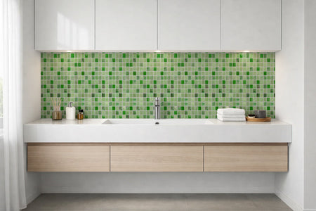Waschbeckenrückwand Fliesenoptik