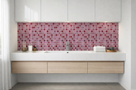 Waschbeckenrückwand Fliesenoptik