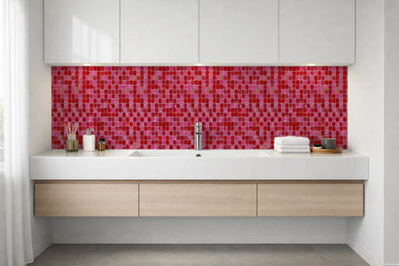 Waschbeckenrückwand Fliesenoptik