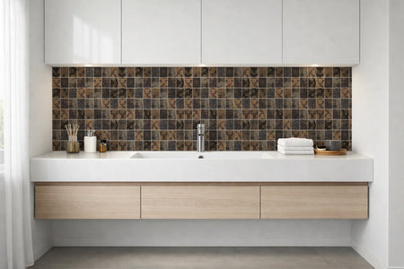 Waschbeckenrückwand Fliesenoptik