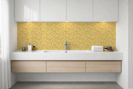 Waschbeckenrückwand Fliesenoptik