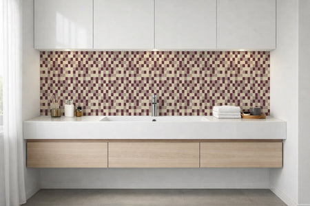 Waschbeckenrückwand Fliesenoptik