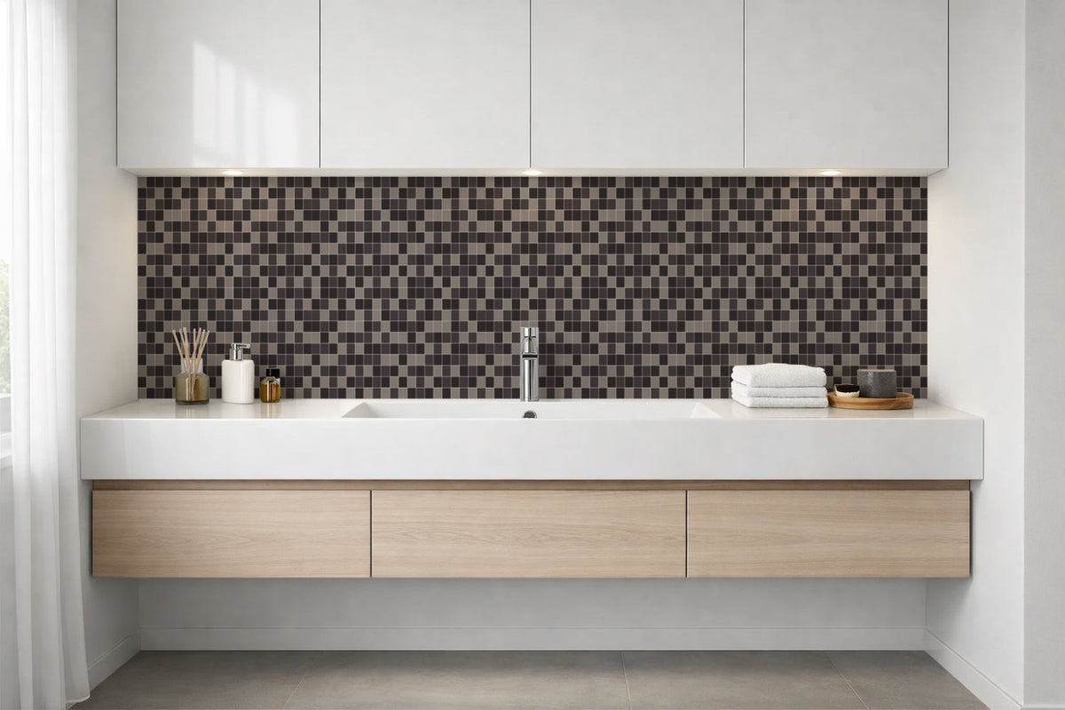 Waschbeckenrückwand Fliesenoptik