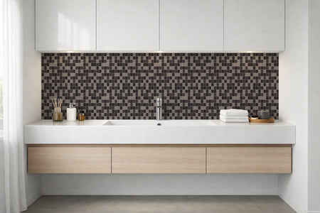 Waschbeckenrückwand Fliesenoptik