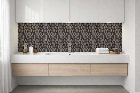Waschbeckenrückwand Fliesenoptik