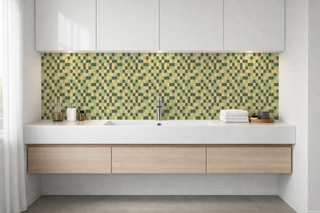 Waschbeckenrückwand Fliesenoptik