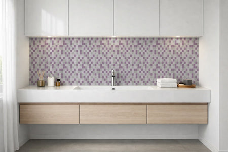 Waschbeckenrückwand Fliesenoptik