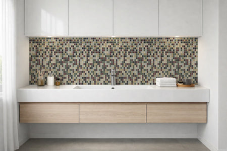 Waschbeckenrückwand Fliesenoptik