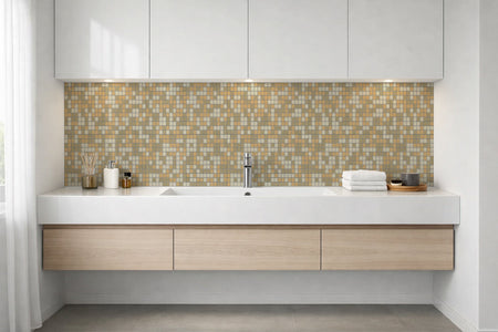 Waschbeckenrückwand Fliesenoptik