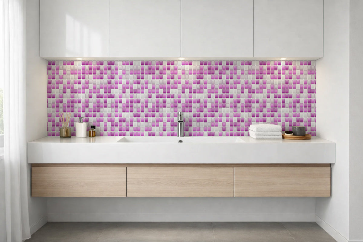 Waschbeckenrückwand Fliesenoptik