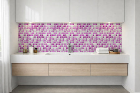 Waschbeckenrückwand Fliesenoptik