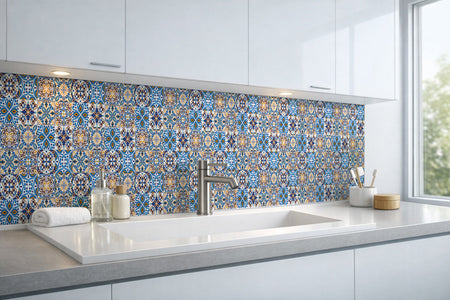 Waschbeckenrückwand Patchwork