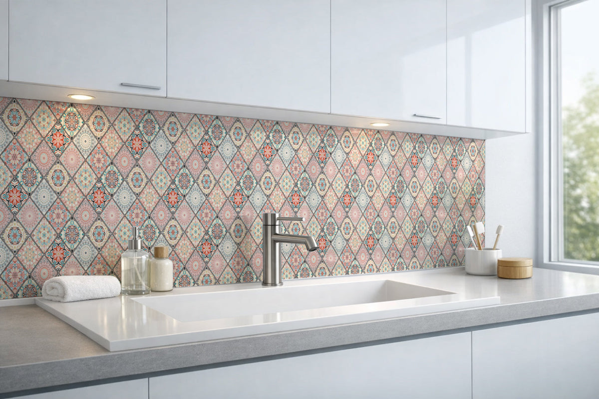 Waschbeckenrückwand Patchwork