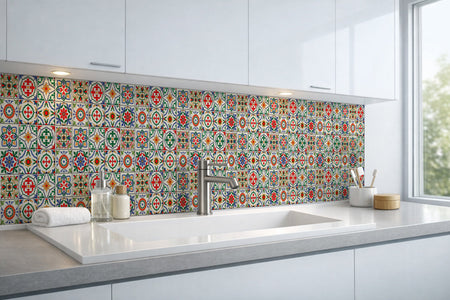 Waschbeckenrückwand Patchwork