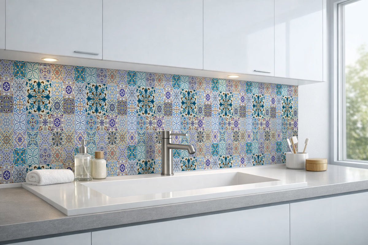Waschbeckenrückwand Patchwork