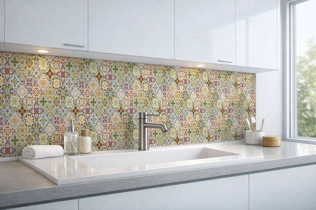 Waschbeckenrückwand Patchwork
