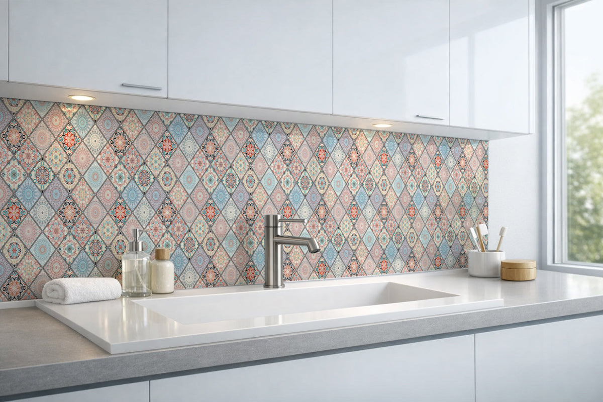 Waschbeckenrückwand Patchwork