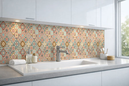 Waschbeckenrückwand Patchwork