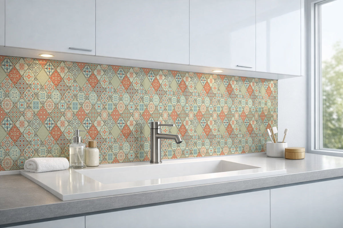 Waschbeckenrückwand Patchwork