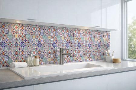 Waschbeckenrückwand Patchwork