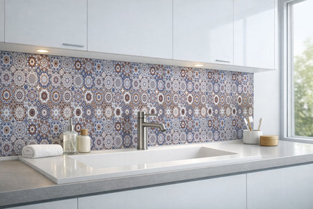 Waschbeckenrückwand Patchwork
