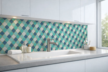 Waschbeckenrückwand Patchwork