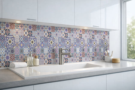 Waschbeckenrückwand Patchwork
