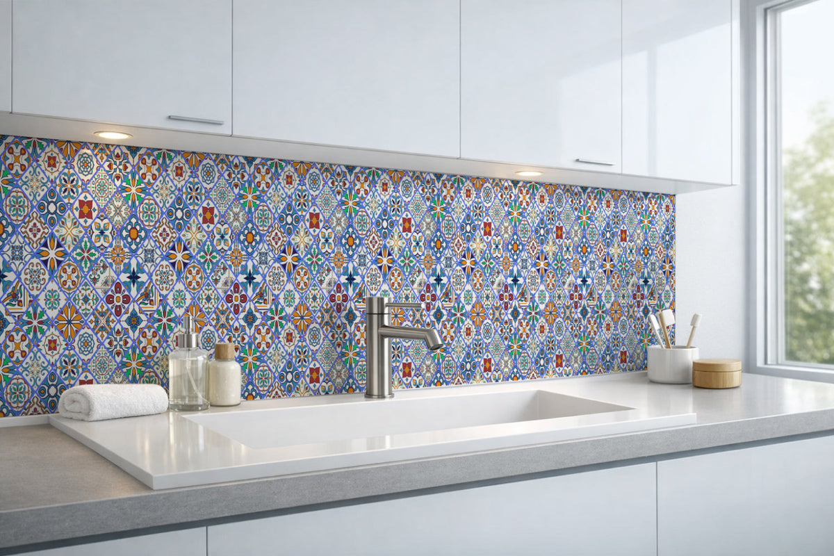 Waschbeckenrückwand Patchwork