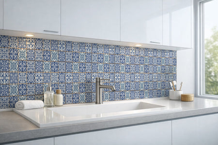 Waschbeckenrückwand Patchwork