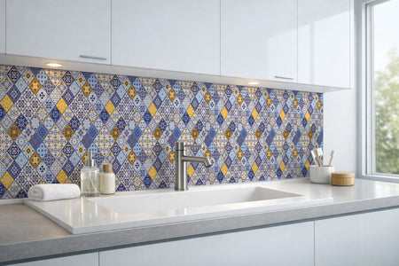 Waschbeckenrückwand Patchwork