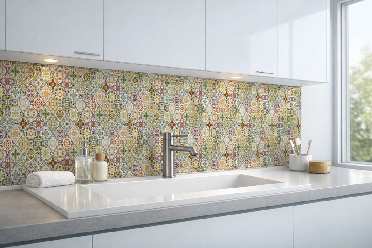 Waschbeckenrückwand Patchwork