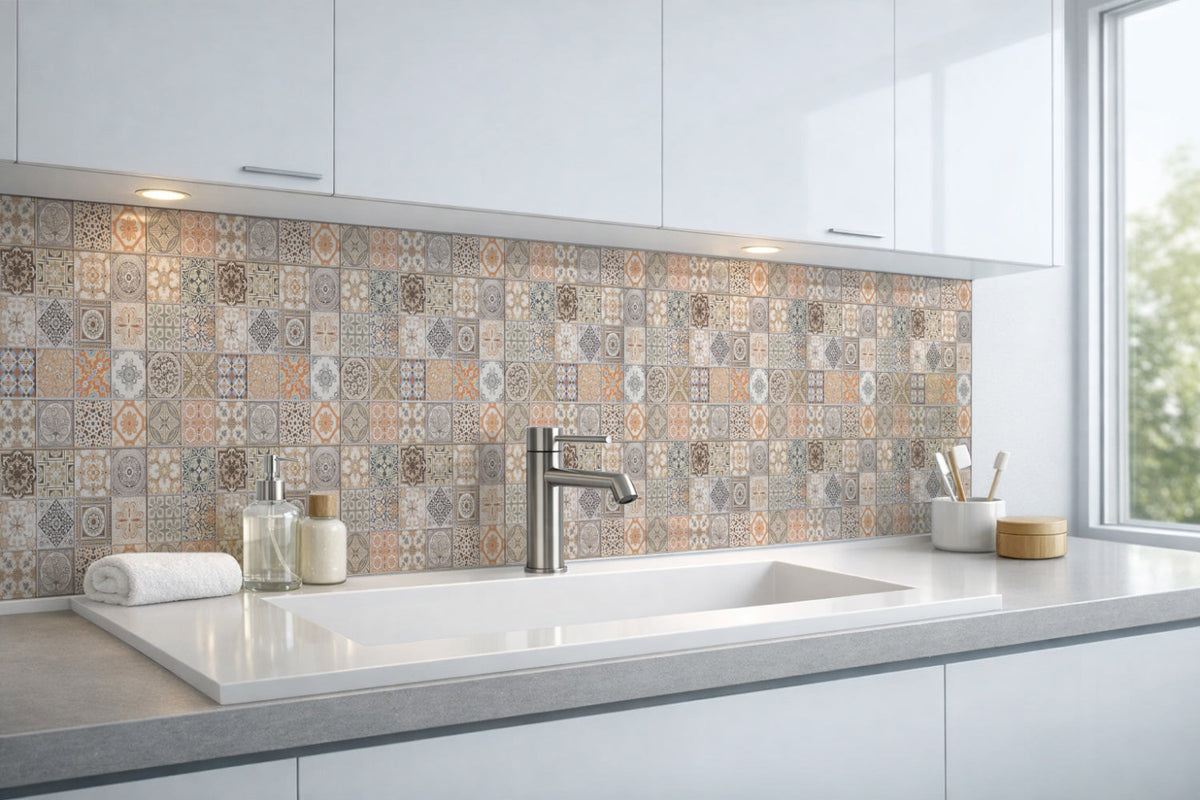 Waschbeckenrückwand Patchwork