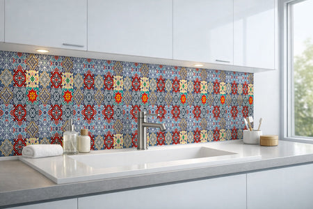 Waschbeckenrückwand Patchwork
