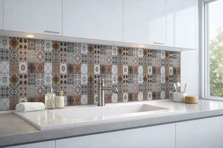 Waschbeckenrückwand Patchwork