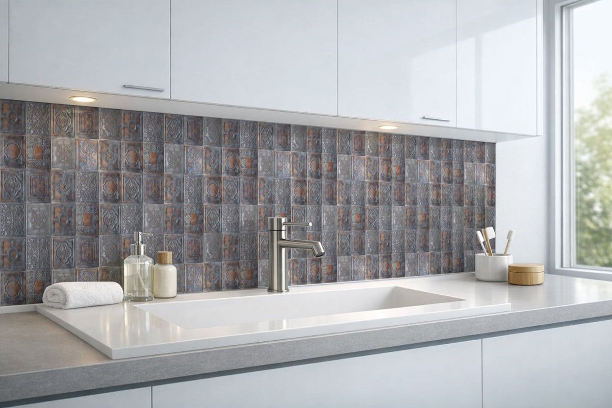 Waschbeckenrückwand Patchwork