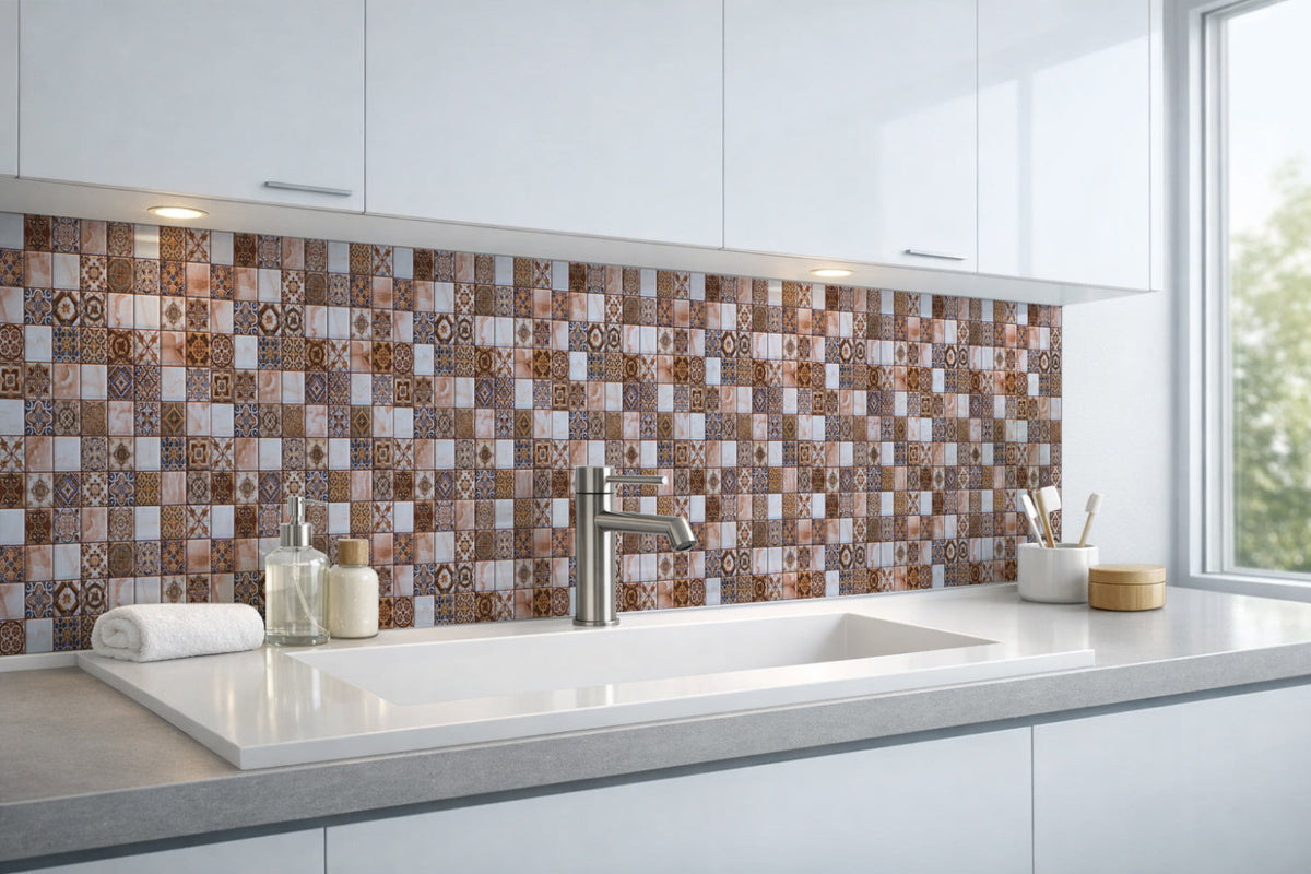 Waschbeckenrückwand Patchwork