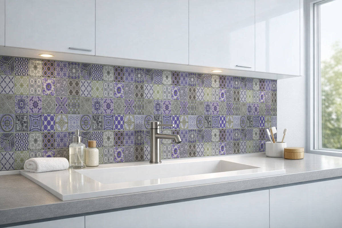 Waschbeckenrückwand Patchwork