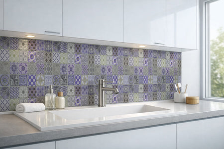 Waschbeckenrückwand Patchwork