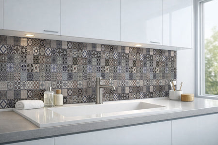Waschbeckenrückwand Patchwork