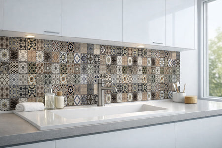 Waschbeckenrückwand Patchwork