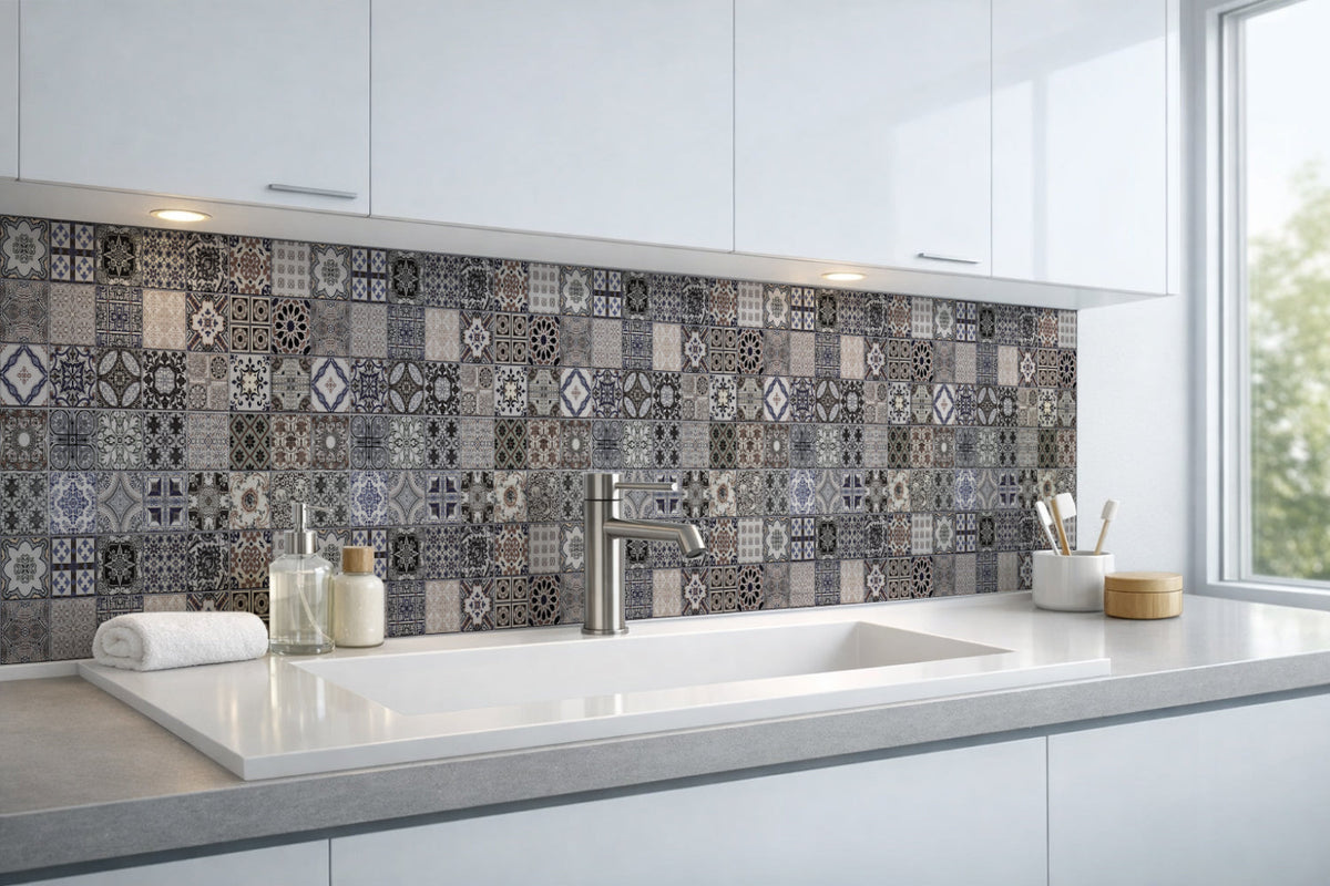 Waschbeckenrückwand Patchwork