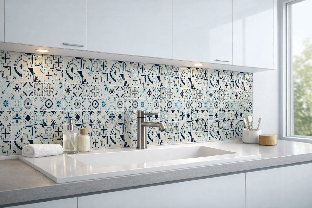 Waschbeckenrückwand Patchwork