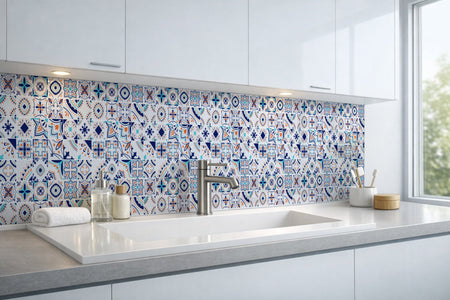 Waschbeckenrückwand Patchwork