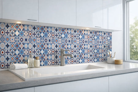 Waschbeckenrückwand Patchwork