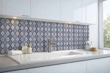 Waschbeckenrückwand Patchwork