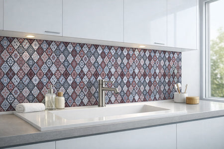 Waschbeckenrückwand Patchwork