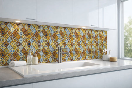 Waschbeckenrückwand Patchwork